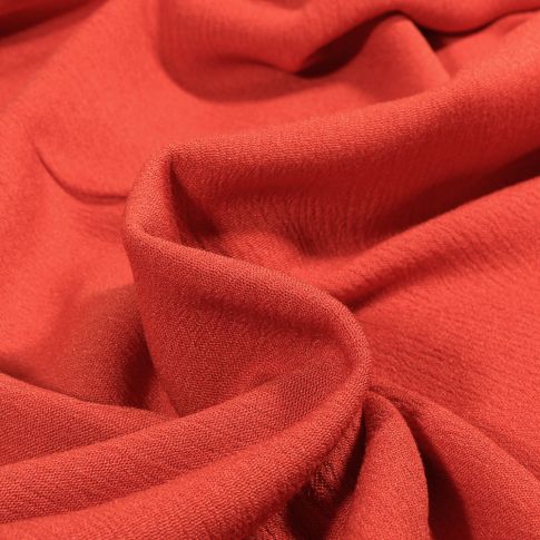 Tissu Crêpe de viscose uni Brique