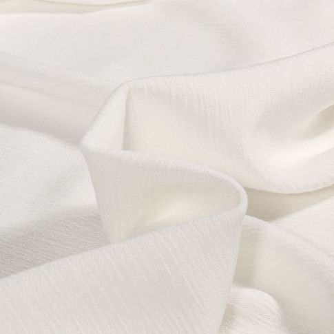 Tissu Crêpe de viscose uni Blanc