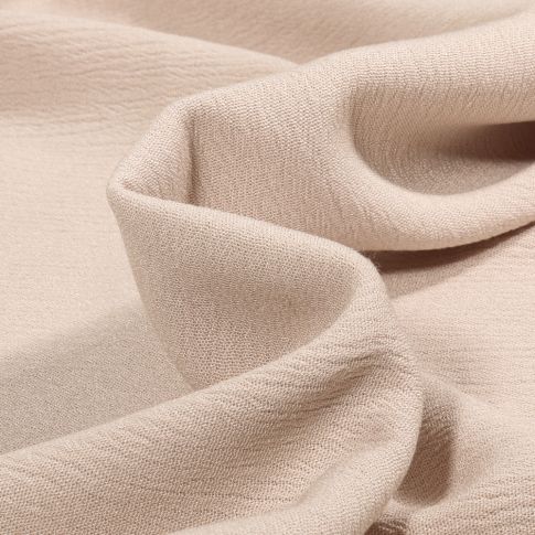 Tissu Crêpe de viscose uni Crème