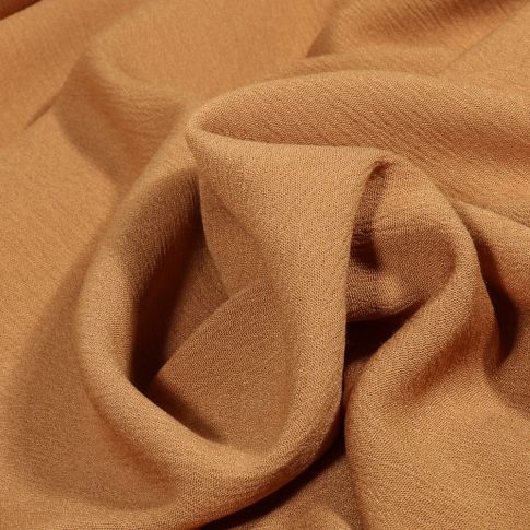 Tissu Crêpe de Viscose uni Cassonade