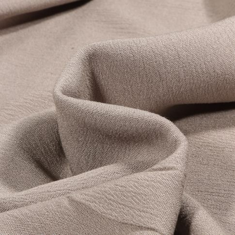 Tissu Crêpe de viscose uni Taupe