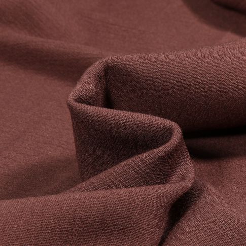 Tissu Crêpe de viscose uni Marron
