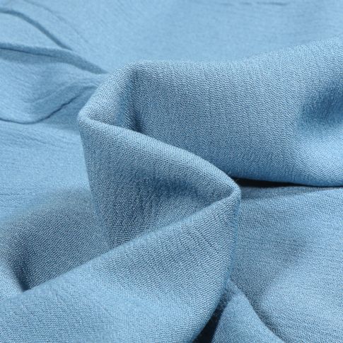 Tissu Crêpe de viscose uni Bleu