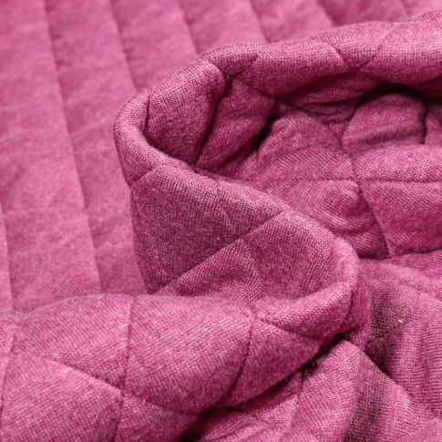 Tissu Sweat matelassé Lili uni Grenat
