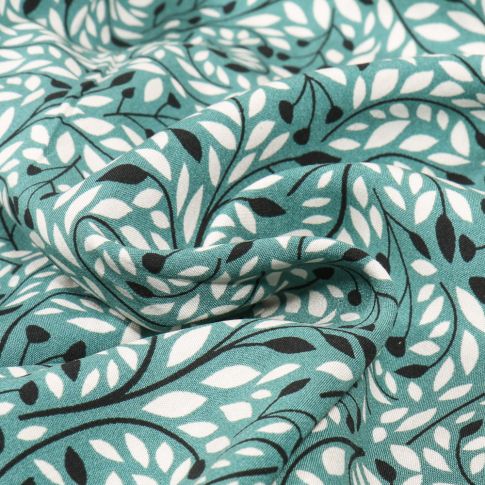 Tissu Viscose Fleya sur fond Vert menthe