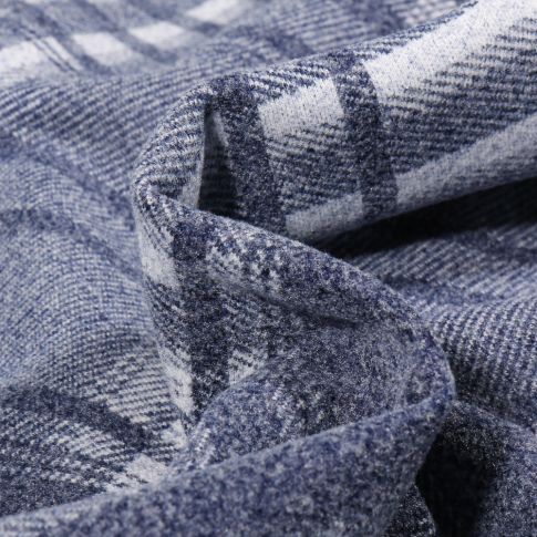 Tissu Maille lourde Charlotte sur fond Bleu