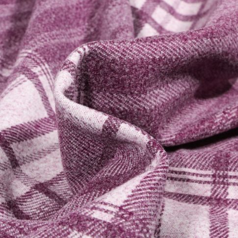 Tissu Maille lourde Charlotte sur fond Violine