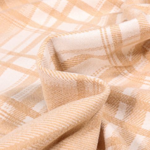Tissu Maille lourde Charlotte sur fond Beige