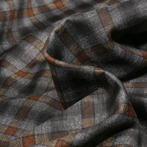 Tissu Jersey Milano Will sur fond Gris foncé