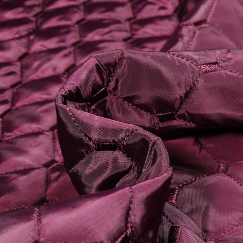 Tissu Doudoune matelassé réversible Diamonds sur fond Violine
