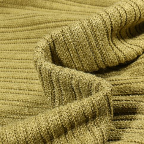 Tissu Maille côtelé épaisse  Elisa uni sur fond Vert