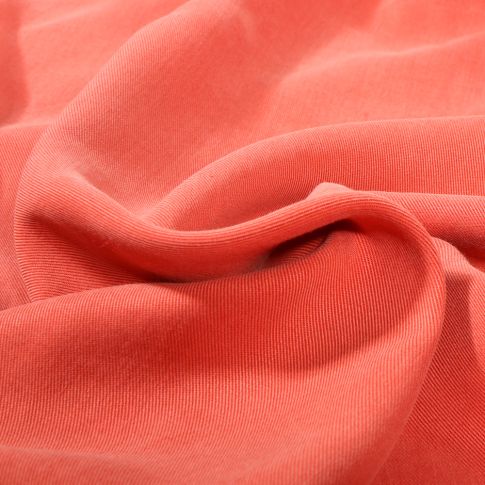 Tissu Tencel sergé uni Corail