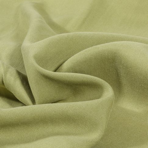 Tissu Tencel  Lyocell sergé uni Vert anis