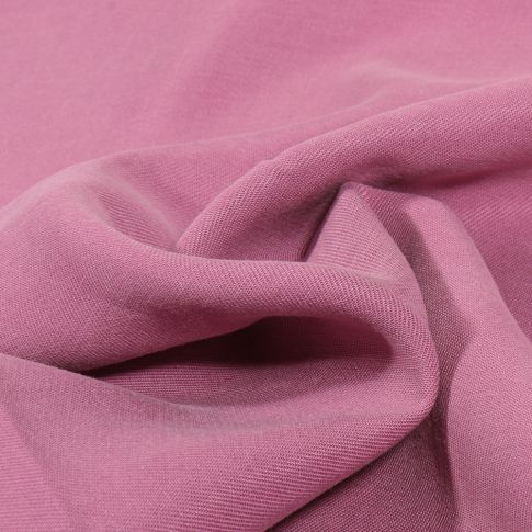 Tissu Tencel  Lyocell sergé uni Rose