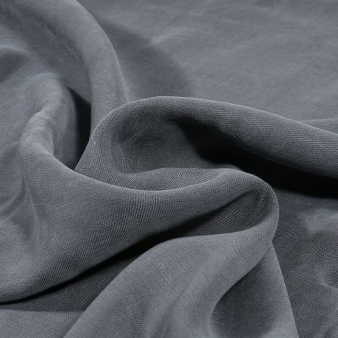 Tissu Tencel  Lyocell sergé uni Gris anthracite