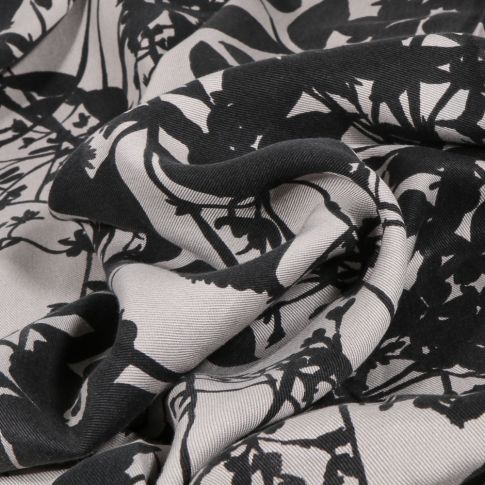 Tissu Tencel Twill Senza sur fond Gris clair