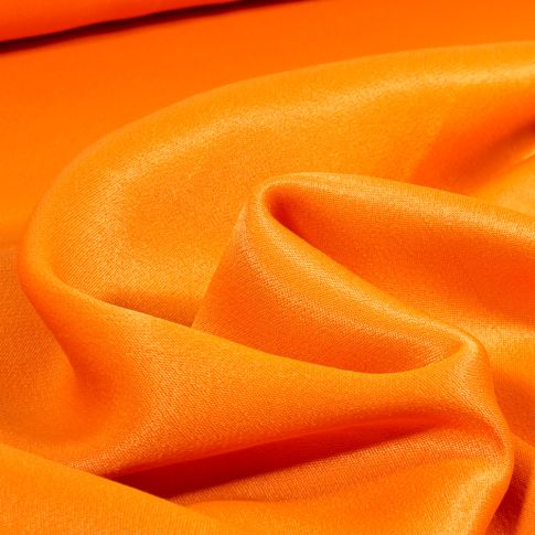 Tissu Viscose satiné uni Dimara Orange