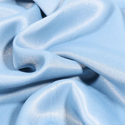 Tissu Viscose satiné Dimara Bleu ciel