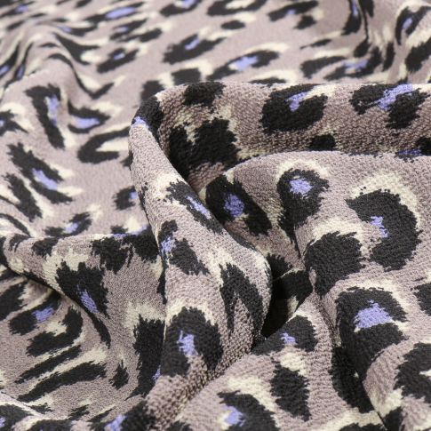 Tissu Crêpe georgette Anita sur fond Gris