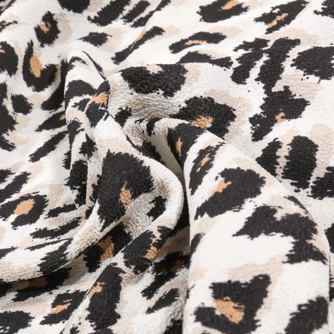 Tissu Crêpe georgette Anita sur fond Ecru