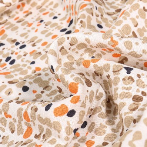 Tissu Crépon de viscose Sylia sur fond Blanc