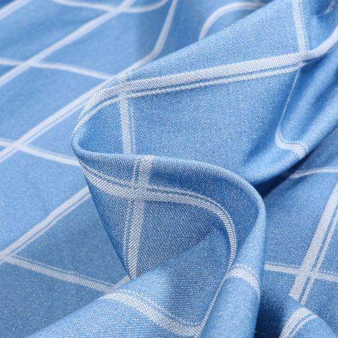 Tissu Bengaline jacquard Lexi sur fond Bleu