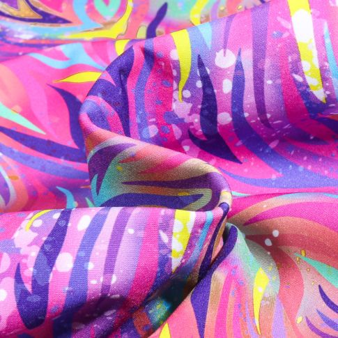 Tissu Softshell Digital Motif abstrait sur fond Rose