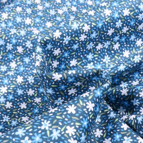 Tissu Coton imprimé LittleBird Annali sur fond Bleu