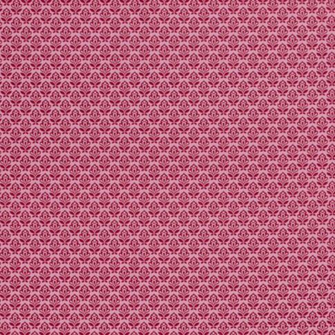 Tissu Coton imprimé Maria sur fond Framboise