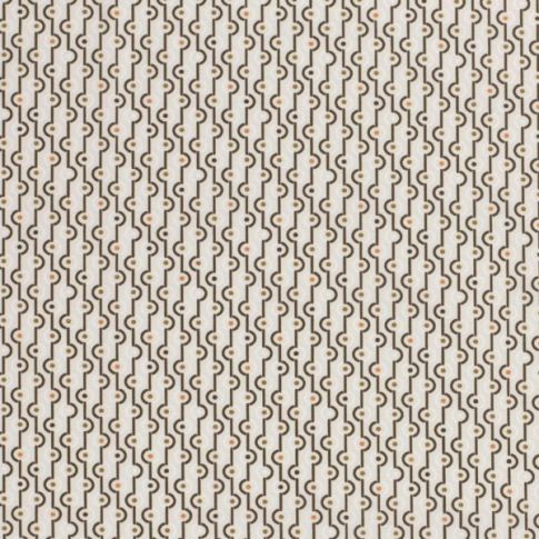 Tissu Popeline de Coton Abstrait Lilia sur fond Beige