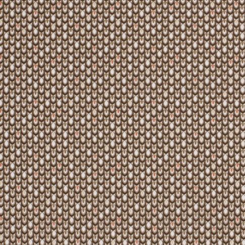 Tissu Coton imprimé Abstrait Alba sur fond Marron