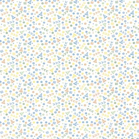 Tissu Coton imprimé Signal sur fond Blanc