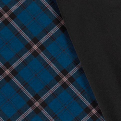 Tissu Jersey Milano Louis sur fond Bleu