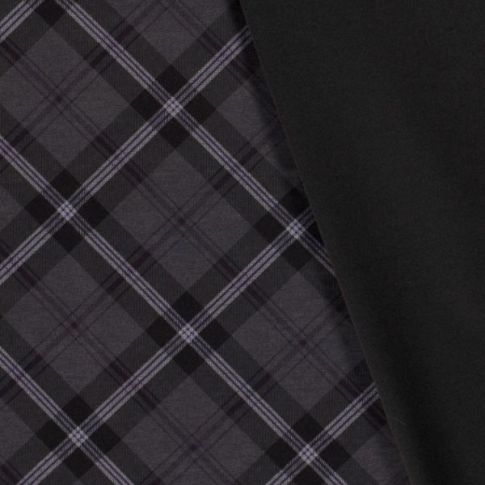 Tissu Jersey Milano Louis sur fond Gris anthracite