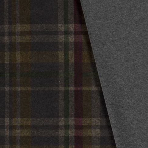 Tissu Jersey Milano Charles sur fond Gris anthracite