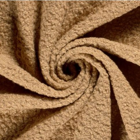 Tissu Lainage bouclette uni Beige