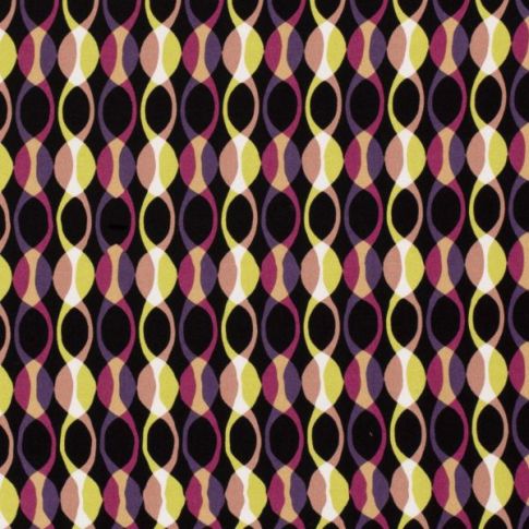 Tissu Viscose Twill Glenn sur fond Noir