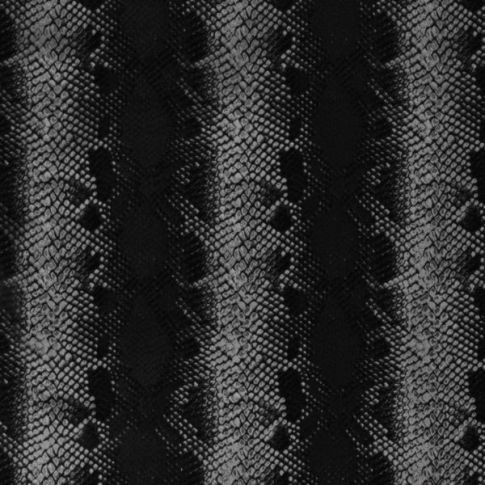 Tissu Imperméable envers tout doux Snake sur fond Noir