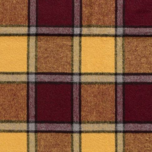 Tissu Jacquard toucher laine Inez carreaux sur fond Jaune curry