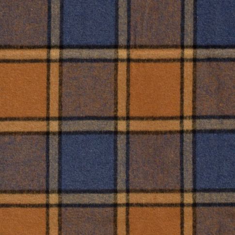 Tissu Jacquard toucher laine Inez carreaux sur fond Orange