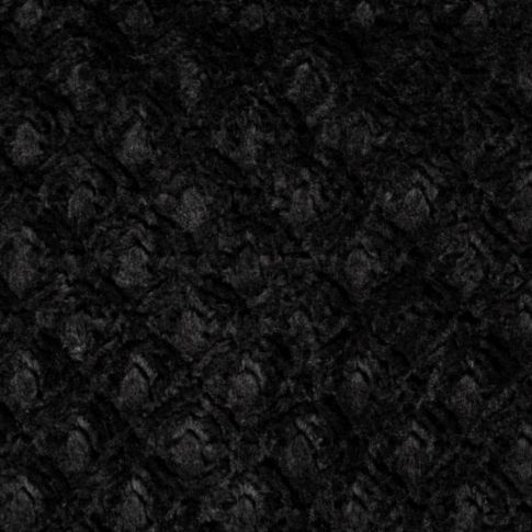 Tissu Fausse fourrure tout doux Llario sur fond Noir
