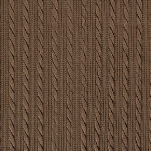 Tissu Maille torsadé en relief uni Vert kaki