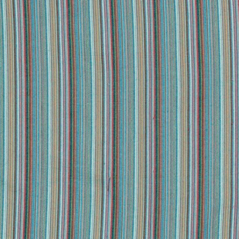 Tissu Jacquard Mexicain Rayé sur fond Bleu canard