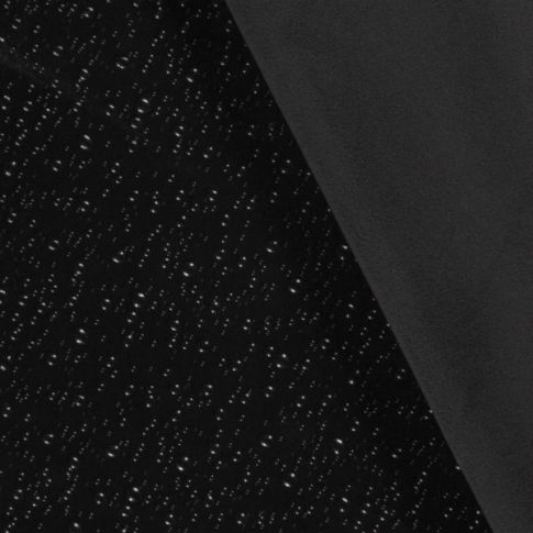 Tissu Softshell Gouttelettes en relief sur fond Noir