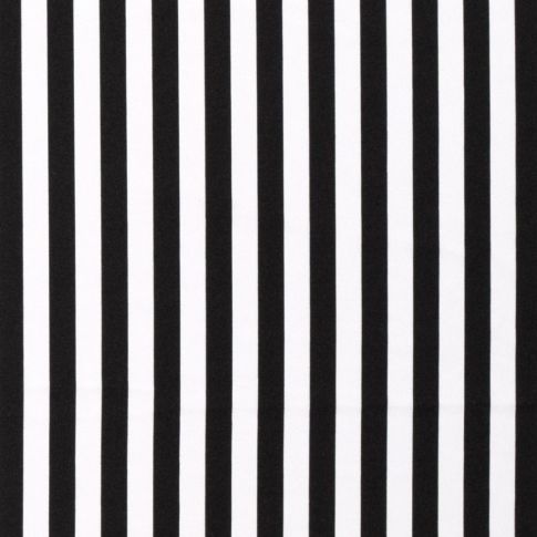 Tissu Burlington Rayures Blanches sur fond Noir