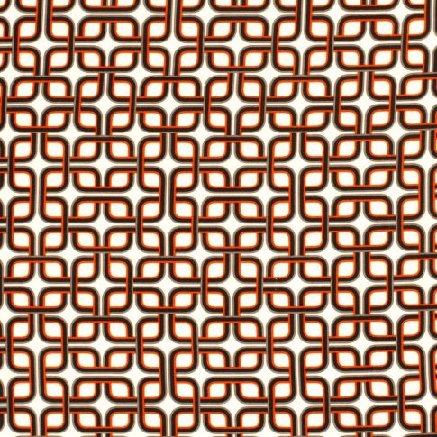 Tissu Viscose Twill motifs abstraits sur fond Ecru