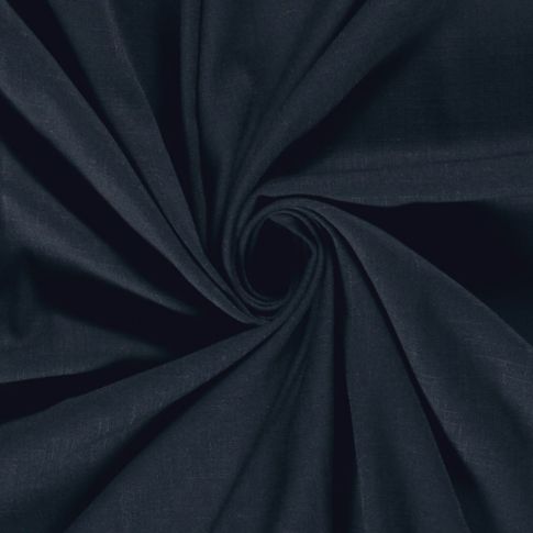 Tissu Viscose extensible uni Bleu marine