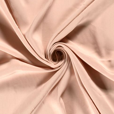 Tissu Popeline de Bambou uni Rose nude