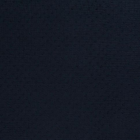 Tissu Double gaze Plumetis uni Bleu nuit