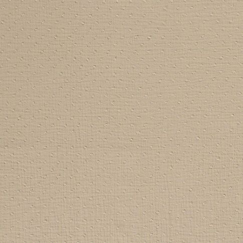 Tissu Double gaze Plumetis uni Beige nougat